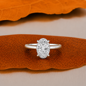 Unique 2.12 Carat Oval Cut Lab Grown Diamond Luxury IGI Certified Engagement Wedding Ring 14K/10K Solid Gold Lightweight - Product Image 1