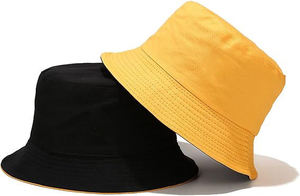 Custom Logo Full Printed <b>Reversible</b> <b>Bucket</b> <b>Hat</b> 100% Cotton Canvas Double Sided Fisherman Cap Summer Beach Sun Shade <b>Hat</b> - Product Image 3