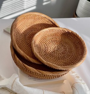 Elegante Bandeja de Servir de Ratán Tejida a Mano, Natural, Elegante, Premium, para el Hogar, Cocina, Almacenamiento, Regalo - Product Image 1