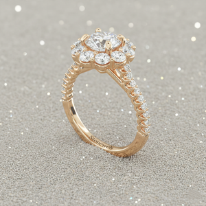 แหวนเพชรชุบโรสโกลด์สำหรับชุดง่ามที่ได้รับการรับรองความรักของ Stonewels - Product Image 2