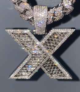 Colgante personalizado con letra inicial de moissanita VVS, estilo hip hop, con incrustaciones de diamantes, colgante de lujo con letra inicial, ideal para regalo. - Product Image 4