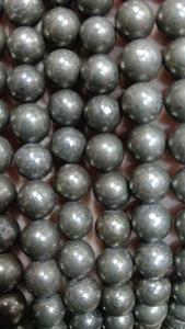 ลูกปัดหินไพไรต์ธรรมชาติทรงกลม ทำด้วยมือ ขนาด 6 มม. 18 มม. สีดำ สำหรับทำเครื่องประดับ ลูกปัดร้อยเชือก - Product Image 4