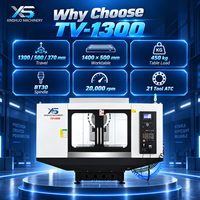 Centre d'usinage CNC 3 axes TV1300 haute vitesse pour travaux lourds, avec commande Mitsubishi M80 et mandrin BT30