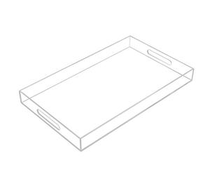 Bandeja de Acrílico Transparente Contemporánea para Comedor, Bandeja de Acrílico de Diseño para Té y Aperitivos - Product Image 1