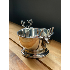Stainless Steel Striped European Style Bar <b>Ice</b> Bucket with 5L Capacity for Beer Wine and <b>Ice</b> Storage Antler Design Handle Supply - Product Image 2