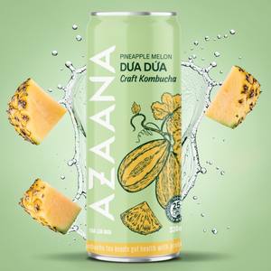 Bebida Estilo Kombucha de Melón y Piña con Marca Personalizada OEM, Suministro al por Mayor, Fabricante - Product Image 1