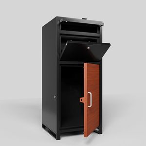 Outdoor Storage 36.6"x 15.75"x 15.75" Floor-Standing Parcel Drop <b>Box</b> with Burglary-Proof Courier Locker <b>Combination</b> <b>Lock</b> - Product Image 4