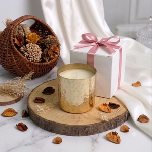 Bulk Price Golden Metal Glass <b>Candle</b> Brass Coated Urli Natural <b>Wax</b> <b>Candle</b> Design Festive Gift Item With Customize Decorative Box - Product Image 4