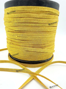 Gold Braided Cord Sparkle <b>Elastic</b> Stretch Band for Sewing, Crafts & Garments - Product Image 6