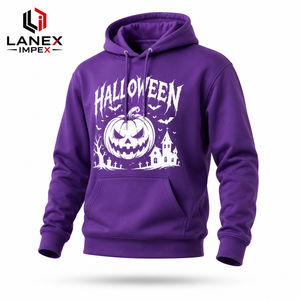Sudadera con Capucha Personalizada de Halloween, Unisex, con Diseño Vintage de Calabaza, Esqueleto y Fantasma, para Ropa Casual de Calle, OEM - Product Image 1