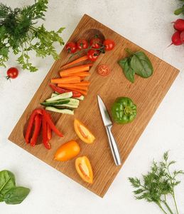 Planche à découper en bois naturel épais pour la préparation des aliments en cuisine, découpe des légumes, des fruits et de la viande - Product Image 6