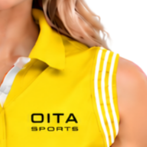 Bright Yellow Equestrian Sleeveless <b>Patch</b> Collar Polo Shirt for Women <b>Slim</b> Fit Horse Riding Training Top Custom Wholesale - Product Image 5
