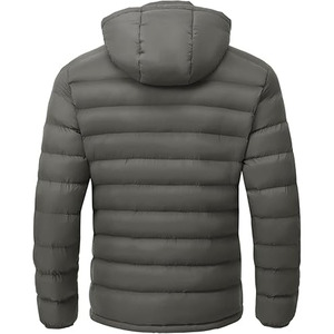 Doudoune matelassée pour homme, tendance, à capuche, épaisse, personnalisée, style bomber, brillante, pour l'hiver - Product Image 2