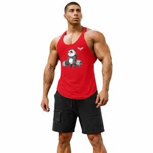 Camiseta sin mangas de malla para hombre, estilo stringer, transparente, para gimnasio, culturismo, entrenamiento, fitness, top muscular, venta al por mayor. - Product Image 4