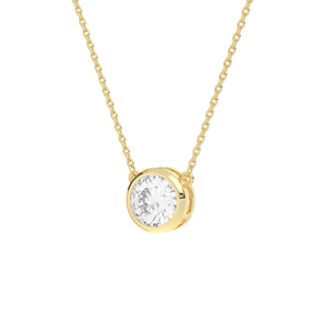 Collier ras-du-cou solitaire minimaliste en or blanc 14k 18k avec diamant de culture rond de 2,8 carats serti à la rubisserie, bijoux fins de qualité supérieure HPHT - Product Image 5
