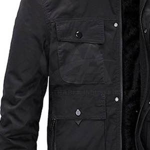 Chaqueta de Invierno Impermeable para Hombre con Capucha de Piel Sintética, Parka Cortavientos para Nieve, Chaqueta con Capucha de Piel Sintética para Exteriores - Product Image 3