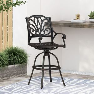 Tabouret de bar pivotant en aluminium coulé - Product Image 4