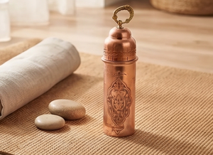 Botella de Agua de Cobre con Diseño Grabado a Mano, Elegante y Ecológica para Hidratación Diaria, Yoga, Gimnasio, Viajes y Regalos - Product Image 4