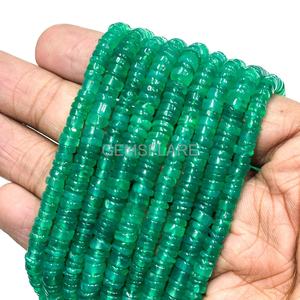 Natural Green Onyx Heishi <b>Beads</b> Smooth Green Onyx <b>Beads</b> 5-6MM Green Onyx Flat Disc <b>Beads</b> Green Gemstone <b>Beads</b> For Jewelry Making - Product Image 1