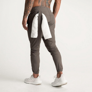 Conjunto Deportivo Gris con Capucha para Hombre, Talla Grande, de Secado Rápido, con Presilla para Toalla, Cintura Elástica, Corte Ajustado, Pantalones Deportivos hasta el Tobillo, para Otoño - Product Image 5