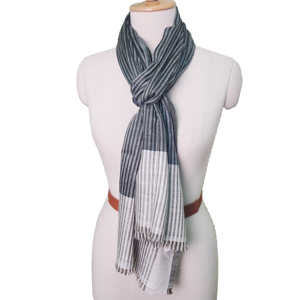 Chal de Cachemira Hecho a Mano para Otoño, de Alta Calidad, con Rayas, Estilo Vintage, Bufanda Larga Dobby para Hombre y Mujer, 120g - Product Image 6