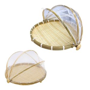 Premium Vietnamese BAMBOO <b>TRAY</b> with Mosquito Net Cover Home and Restaurant Use Home Decor - Product Image 1