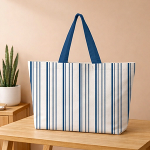 Bolsa de algodón natural reutilizable, ecológica, para compras, con asas largas, bolsa de tela resistente. - Product Image 2