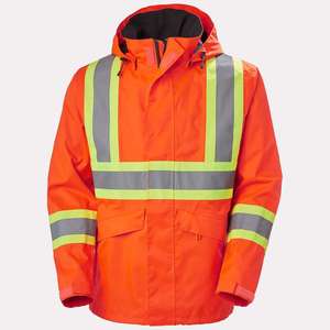 Customized Safety Raincoat with Reflective Stripe Rain Jacket <b>Waterproof</b> <b>Work</b> Wear Windproof Durable Hi Vis Rain Jacket - Product Image 1