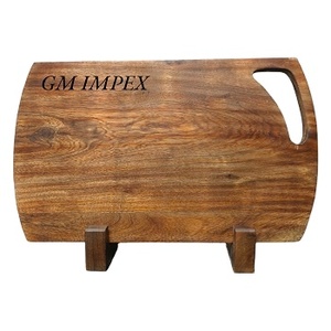 เขียงไม้ไผ่อะคาเซียถาดครัวขนาดใหญ่พร้อมที่จับ PC กระดานสเต็กหนาสำหรับสับ - Product Image 6