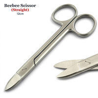 Ciseaux dentaires manuels droits 12 cm pour la coupe de collars de couronne, la coupe de fils et la coupe de tissus, instrument chirurgical en acier inoxydable