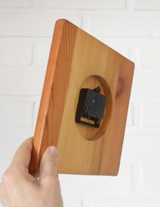 Mid Century Modern Wooden <b>Wall</b> <b>Clock</b>: Japandi <b>Decor</b> (Non-Working) - Product Image 2