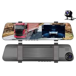 Enregistreur vidéo HD 1080P pour voiture, double caméra embarquée avec rétroviseur, caméra avant et arrière - Product Image 2