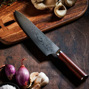 Couteau de cuisine en acier Damas de haute qualité, lame multicouche, outil de coupe durable pour la viande, les légumes et les fruits - Product Image 6