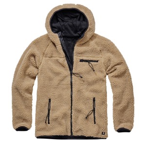 Unisex Reversible Fleece <b>Jacket</b> Stand Collar Full Zip Thick Sherpa Lining Solid Color Casual Autumn Wear Regular Fit - Product Image 6