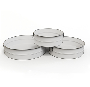 Plateau de service carré en métal avec couvercle, design minimaliste, couleur unie, vaisselle et assiettes - Product Image 3