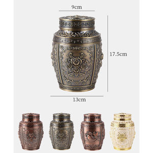 Luxury Stainless Steel Cremation Urn Floral <b>Keepsake</b> <b>Ashes</b> Memorial Jar <b>for</b> Burial Niche Columbarium - Product Image 2