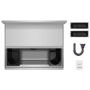 Contenitore per Ghiaccio in Acciaio Inox da 61 L per Cucine Commerciali, con Coperchio Scorrevole 24 X 19 X 37, Portabottiglie Regolabili - Product Image 1