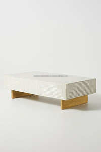 Mesas de café con incrustaciones de hueso únicas de estilo exclusivo para interiores atemporales - Product Image 2