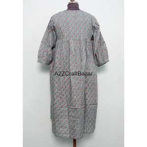 Vestido Maxi 100% Algodón con Estampado de Bloques, Casual, Sexy, Lujoso, Estilo Japonés, Formal, Ecológico, Sencillo, para Primavera, Verano y Otoño - Product Image 6