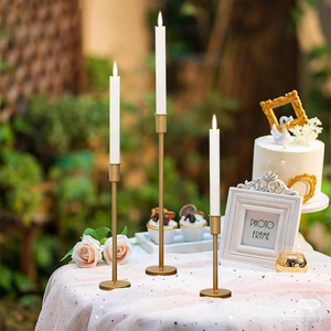 Vintage Antique <b>Gold</b> Pillar Candle <b>Holders</b> Set of 3 Heavy Decorative <b>Candlestick</b> Stands Elegant <b>Gold</b> Candle <b>Holder</b> Set - Product Image 6