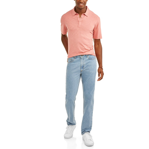 Nouveau jean élégant pour homme avec fermeture boutonnée et zippée, couleur bleu ciel, longueur genou, avec poches - Product Image 4