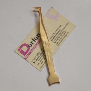 Pinzas de pestañas doradas Dorlon de calidad superior recién llegado hecho a mano diseño de gato volumen pinzas de pestañas Material de acero inoxidable CE - Product Image 1