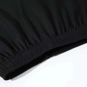 Ensemble de maillot et short de basket-ball pour homme, noir et rouge, sans manches, en polyester respirant, vêtements de sport pour toutes les saisons, coupe classique - Product Image 5