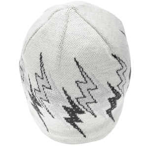 Gorro Unisex de Acrílico con Patrón Geométrico de Rayos, Gorro Casual de Invierno, Talla Adulto 56-58CM, Tejido por Computadora - Product Image 1