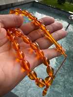 Tasbih Resin Ramah Lingkungan Buatan Tangan 33 Butir Gaya Ottoman dengan Rumbai Model Malaikat