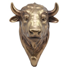 <b>Light</b> <b>Silver</b> Metal Rhino Head <b>Wall</b> Sculpture Modern Animal Trophy Decorative Wildlife Art for Living Room - Product Image 6