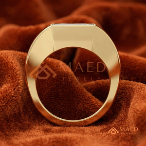 แหวนแต่งงานเพชรเม็ดเดี่ยวทรงเหลี่ยมมรกตทองคำ 14K สุดหรู ดีไซน์วงแหวนคู่ทันสมัยสำหรับผู้หญิง - Product Image 3