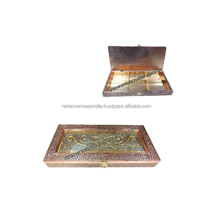 High Quality Eco-Friendly Folk Art Wooden Dry Fruits Box <b>Butterfly</b> Embossed Design Nuts Chocolates Diwali Wedding Festival Gift - Product Image 1