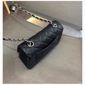 Lady White <b>Quilted</b> Genuine Leather Diamond Lattice ZIP Closure <b>Single</b> Strap Shoulder/Crossbody Handbag for Daily Travel - Product Image 2