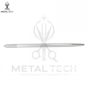 Portaagujas de ventilación plateado con mango metálico delgado, aguja de microacero con gancho, herramientas profesionales para la elaboración de pelucas de encaje y tupés. - Product Image 2